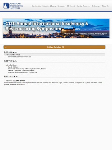 George Bazinas presented on the reform of the Greek Insolvency Law at the 11th Annual International Insolvency & Restructuring Symposium of the American Bankruptcy Institute in Madrid